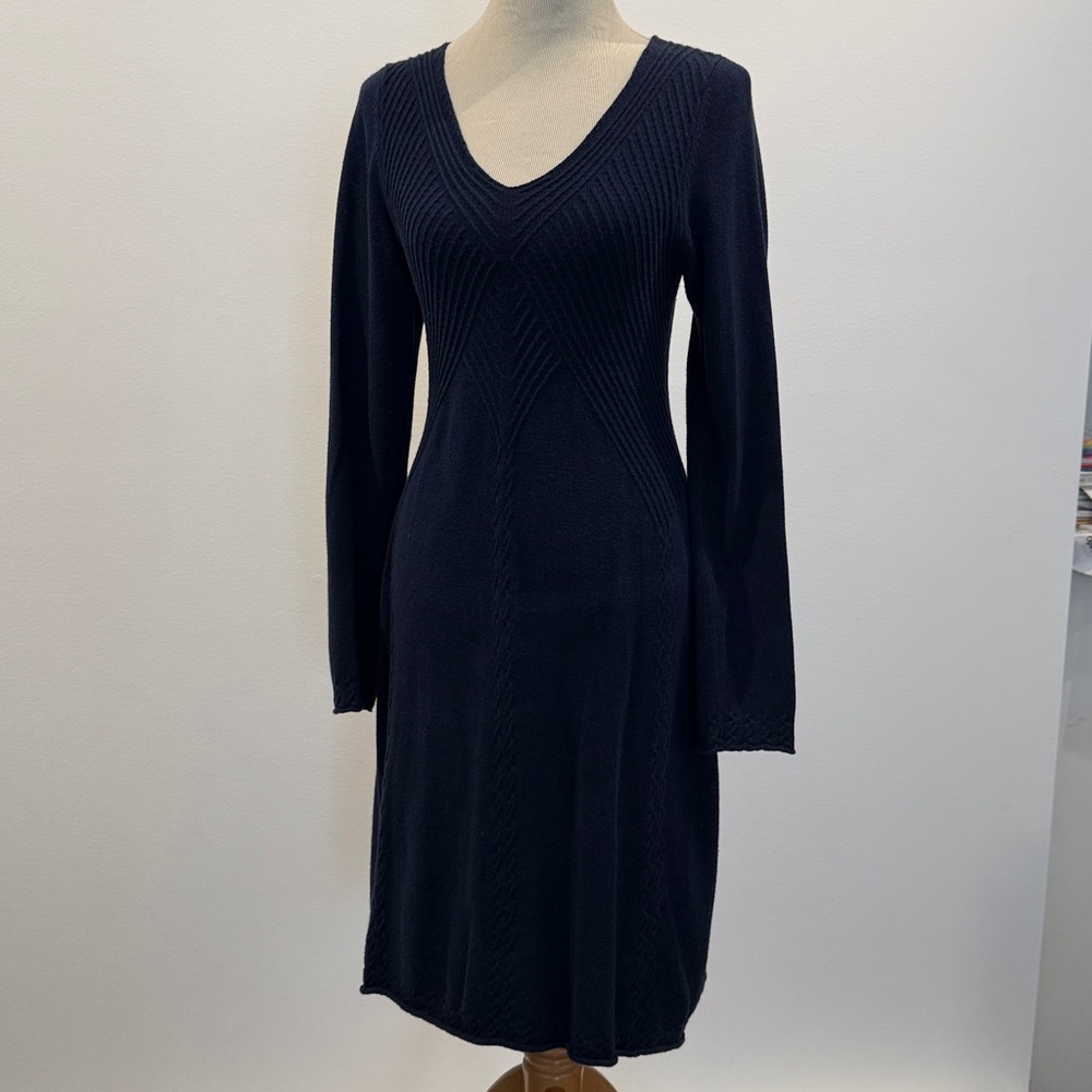 Max Studio Navy Midi Sweater dress